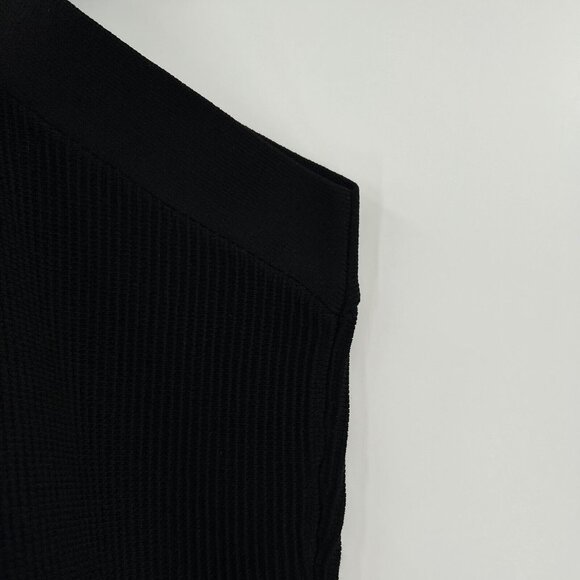 Quince Women's Cropped Halter Ribbed Sweater Knit Tank in Black sz L NWT - Picture 3 of 5